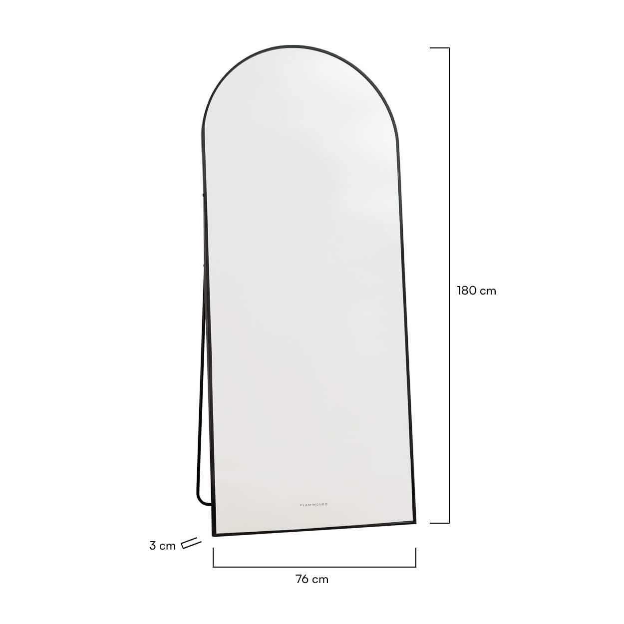 Espejo de Pared en Aluminio - Negro----Misswood