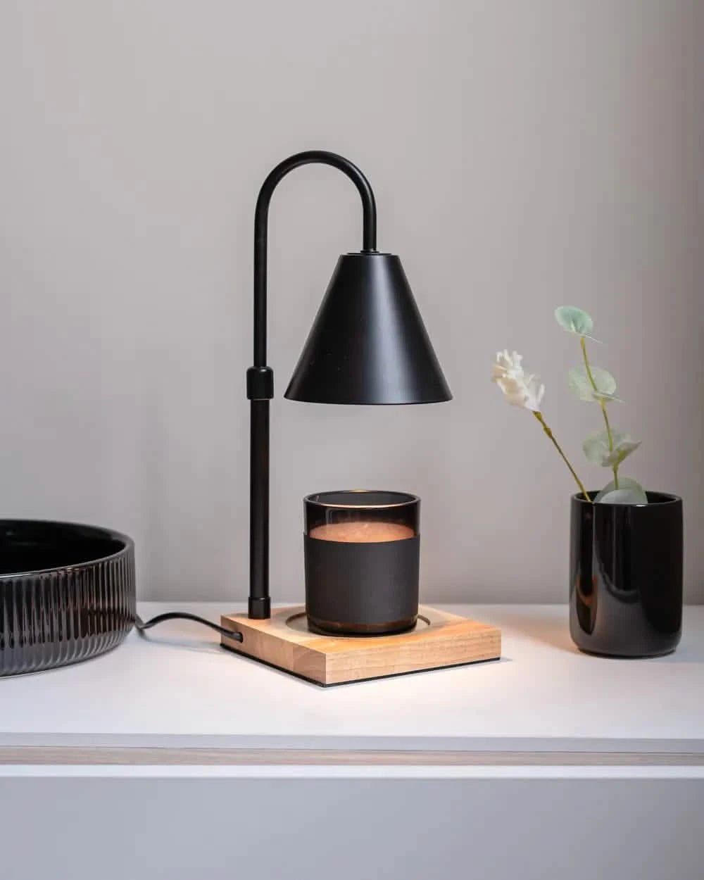 Lampara para velas - Negro - Misswood