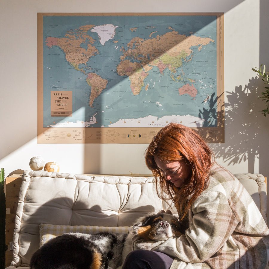 Lámina Mapamundi - Woody Map Poster - Misswood