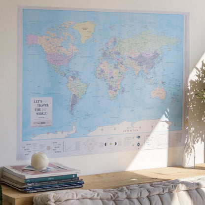 Lámina Mapamundi - Woody Map Poster - Misswood