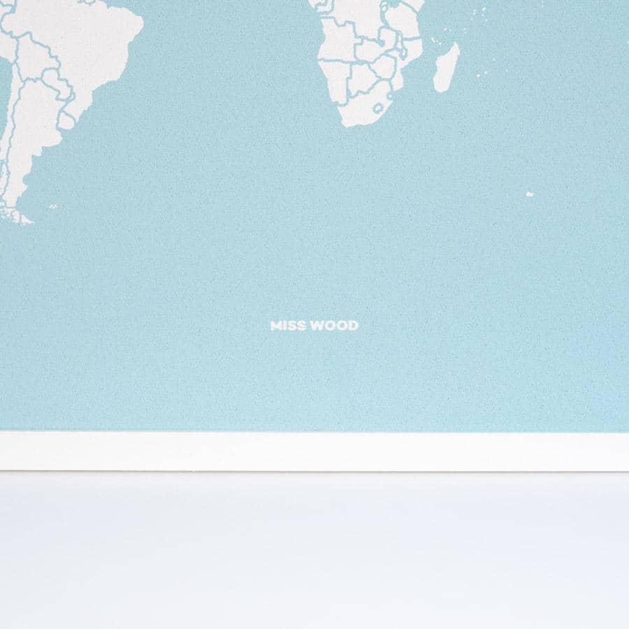 Mapa de corcho - Woody Map Colors Azul - Misswood