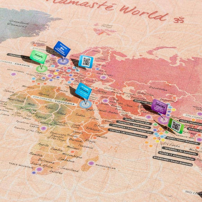 Mapa de corcho - Woody Map Namasté World - Misswood