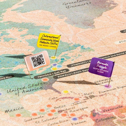 Mapa de corcho - Woody Map Namasté World - Misswood