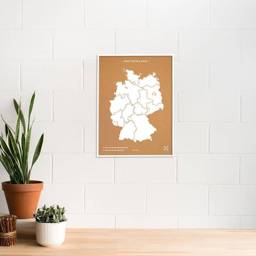 Mapa de corcho - Woody Map Natural Alemania - Misswood