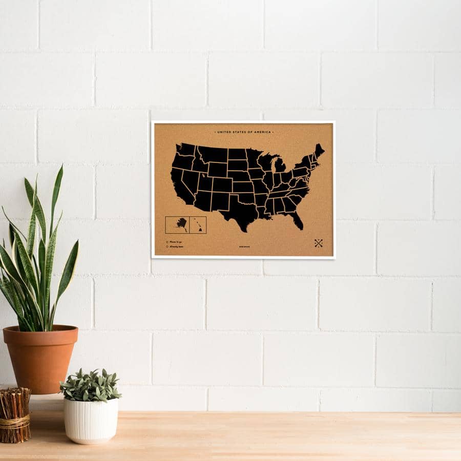 Mapa de corcho - Woody Map Natural EE.UU. - Misswood