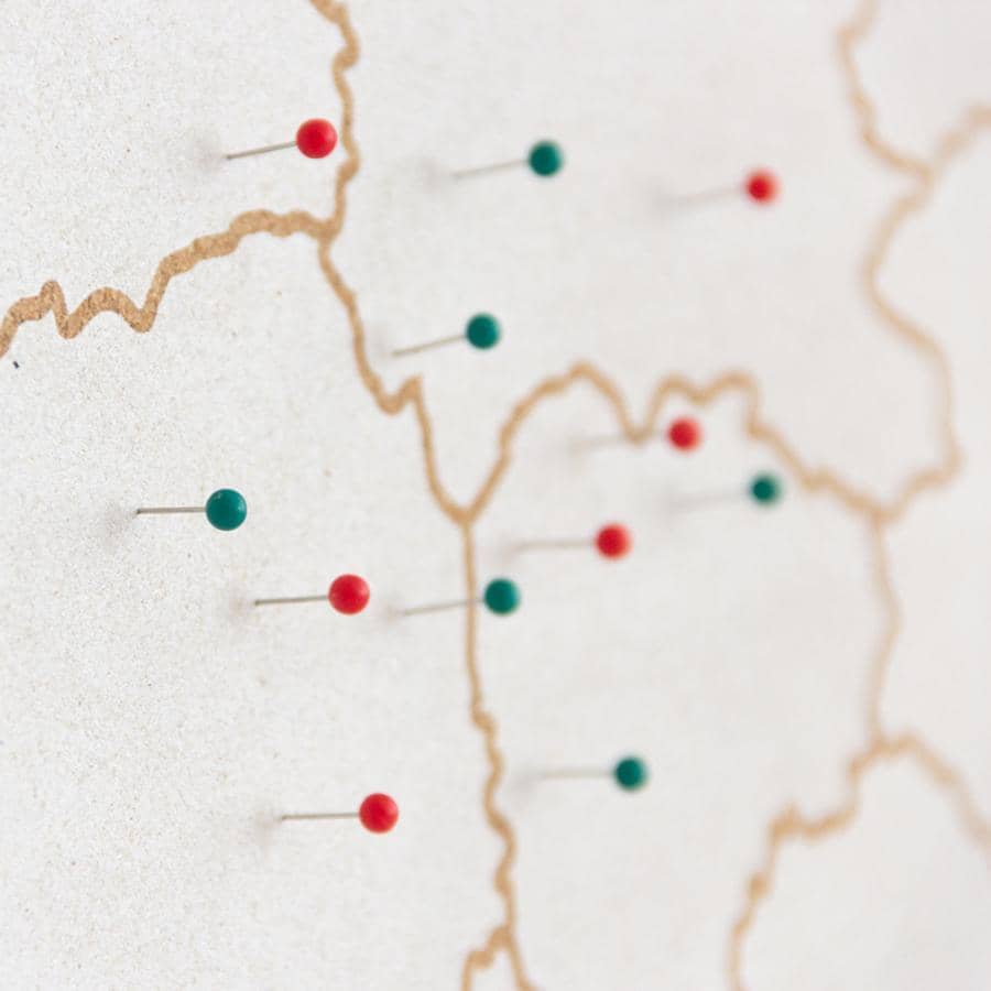 Mapa de corcho - Woody Map Natural Italia - Misswood