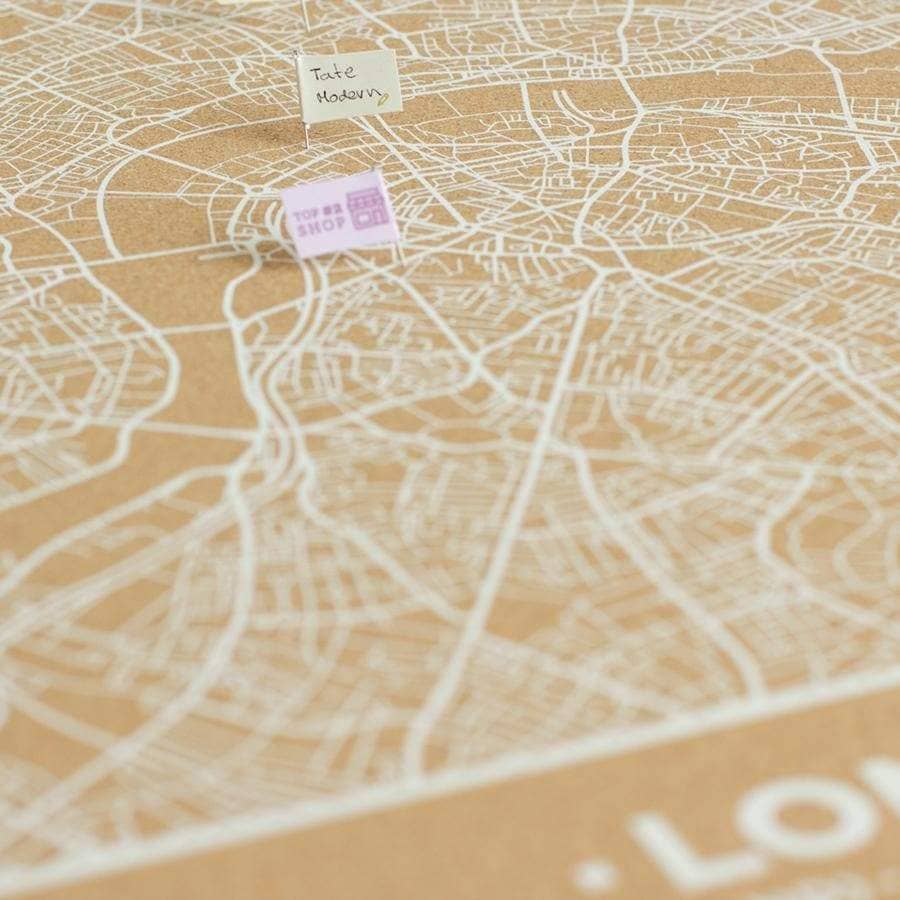 Mapa de corcho - Woody Map Natural Londres - Misswood