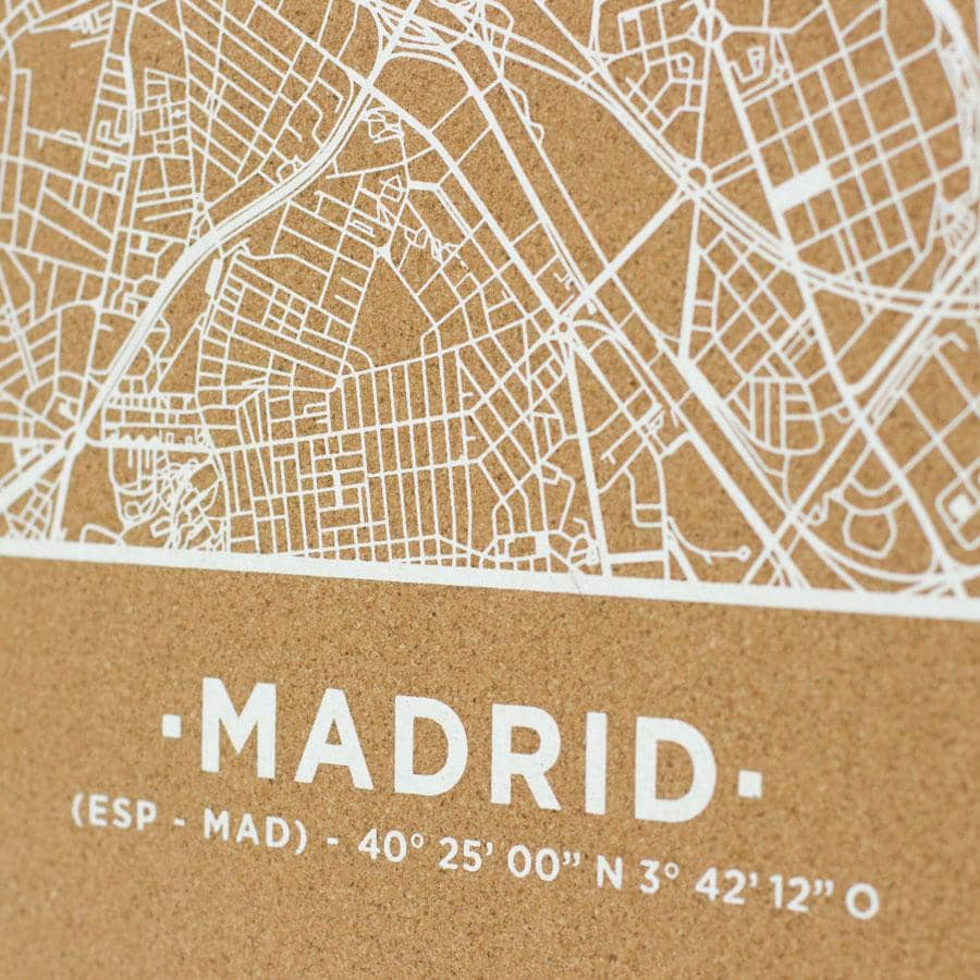 Mapa de corcho - Woody Map Natural Madrid - Misswood