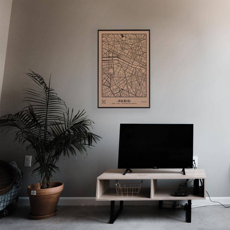 Mapa de corcho - Woody Map Natural Paris - Misswood