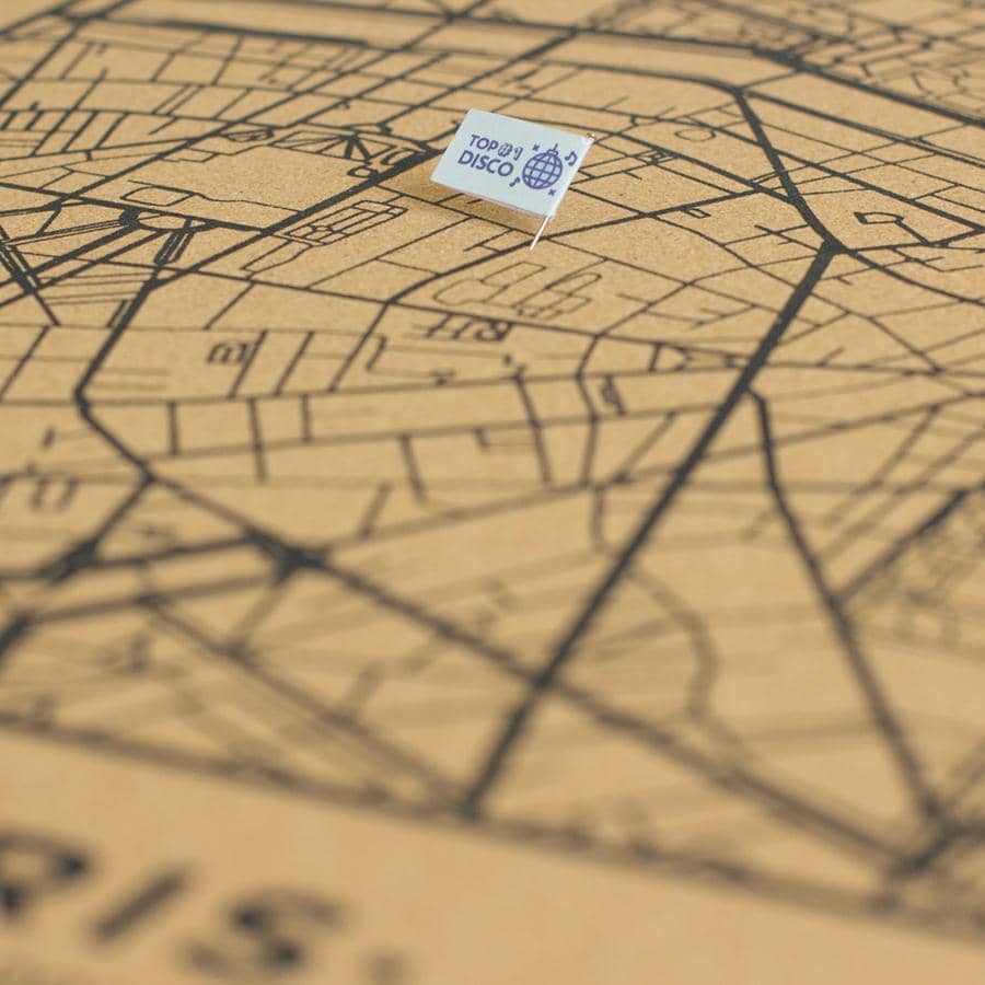 Mapa de corcho - Woody Map Natural Paris - Misswood