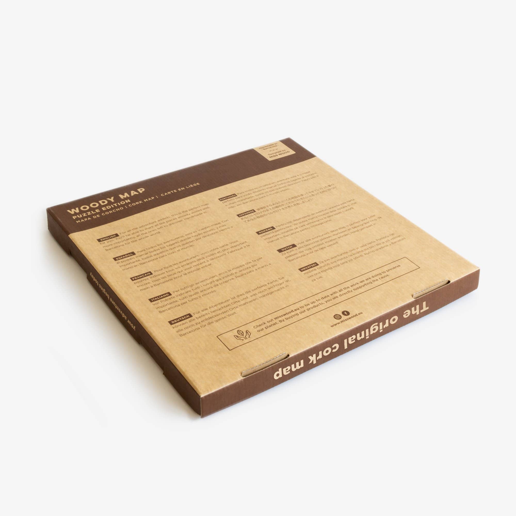 Mapa del mundo de corcho - Woody Map Natural Puzzle - Misswood